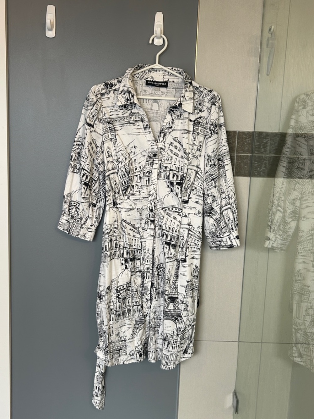 Paris Printed shirt dress